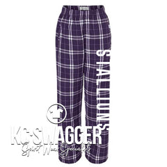 LFE STALLIONS PURPLE PLAID FLANNEL PANTS