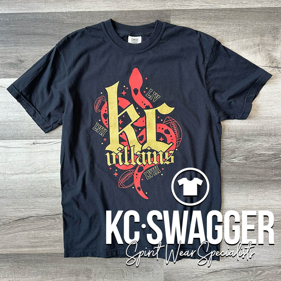 KC VILLAINS COMFORT COLORS TEE KCSWAG