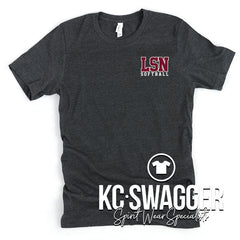 LSN SOFTBALL BLACK BELLA CANVAS TEE