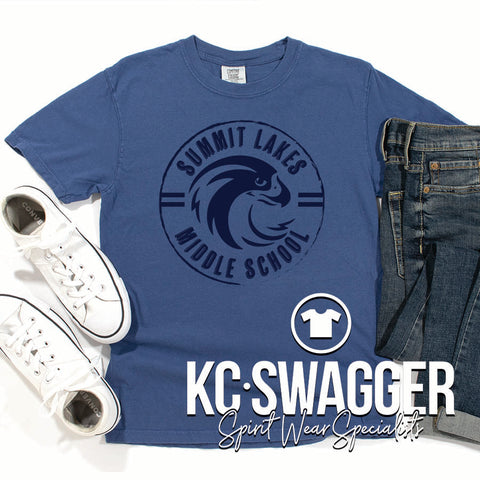 SLMS FALCONS CHINA BLUE COMFORT COLORS TEE