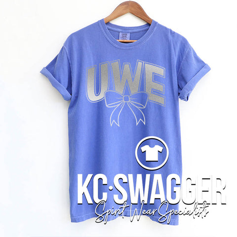 UWE EAGLES FLO BLUE COMFORT COLORS TEE