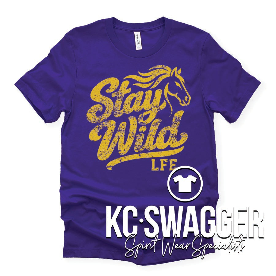 LFE STALLIONS TEAM PURPLE BELLA CANVAS TEE