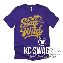 LFE STALLIONS TEAM PURPLE BELLA CANVAS TEE