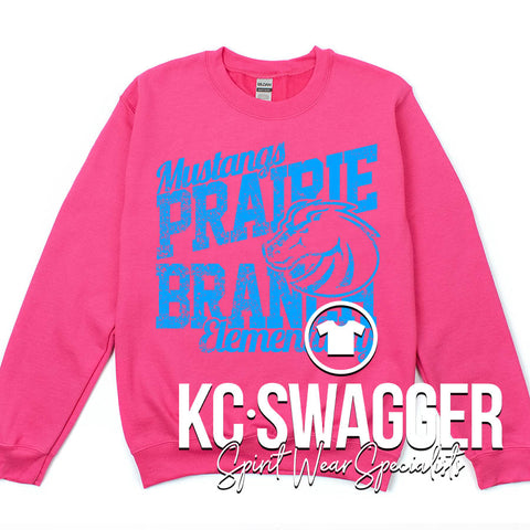 PBE MUSTANGS SANGRIA PORT AND CO SWEATSHIRT