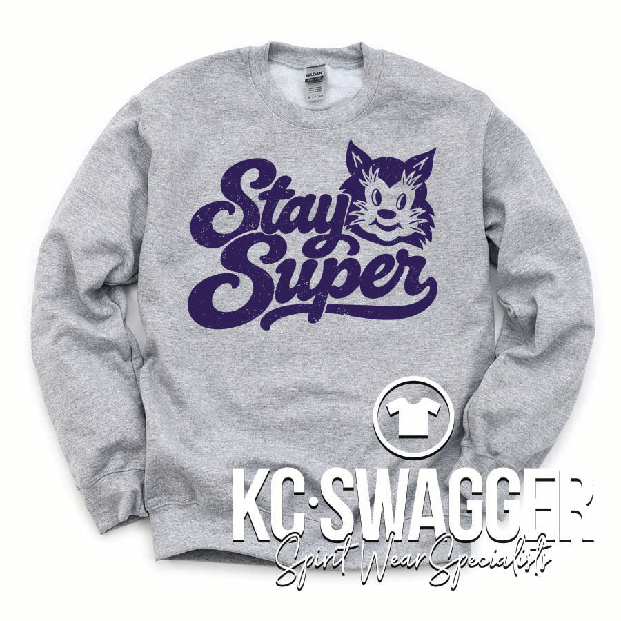 JLE SUPERCATS ATHLETIC HEATHER PORT AND CO SWEATSHIRT