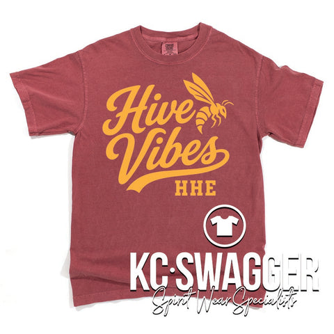HHE HORNETS CRIMSON COMFORT COLORS TEE