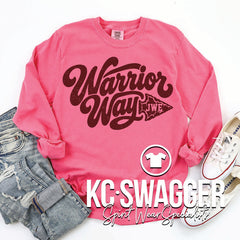 JWE WARRIORS CRUNCHBERRY LONG SLEEVE COMFORT COLORS TEE