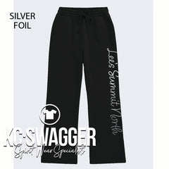 LSN CHEER BLACK ENZA LADIES WIDE LEG SWEATPANTS
