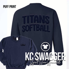 LSW SOFTBALL NAVY GILDAN SWEATSHIRT