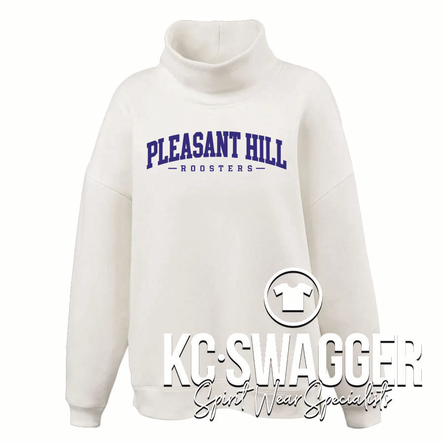 PH ROOSTERS CREAM JULIET MOCKNECK FLEECE SWEATSHIRT