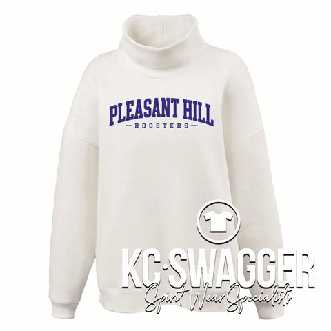 PH ROOSTERS CREAM JULIET MOCKNECK FLEECE SWEATSHIRT