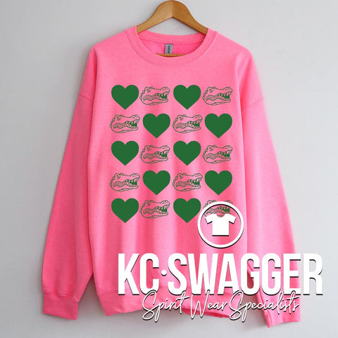 DWMS GATORS NEON PINK SWEATSHIRT