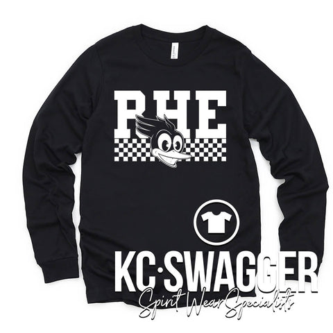 RHE ROADRUNNERS BLACK BELLA CANVAS LONG SLEEVE TEE