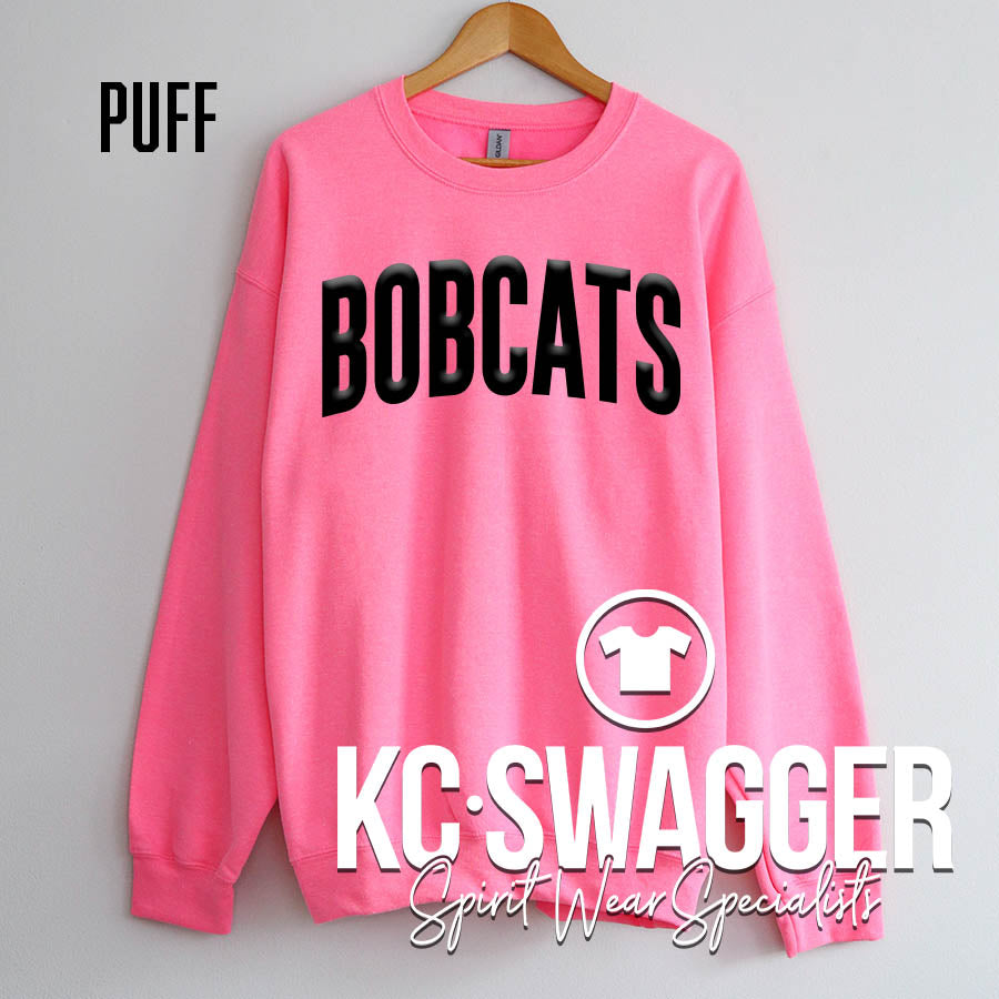 BBE BOBCATS NEON PINK GILDAN SWEATSHIRT