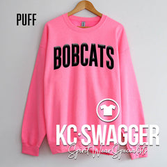BBE BOBCATS NEON PINK GILDAN SWEATSHIRT