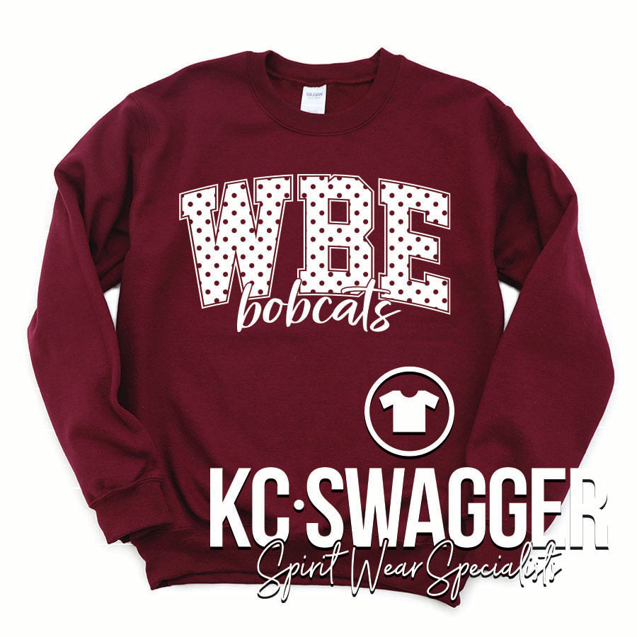 WBE BOBCATS MAROON PORT AND CO SWEATSHIRT