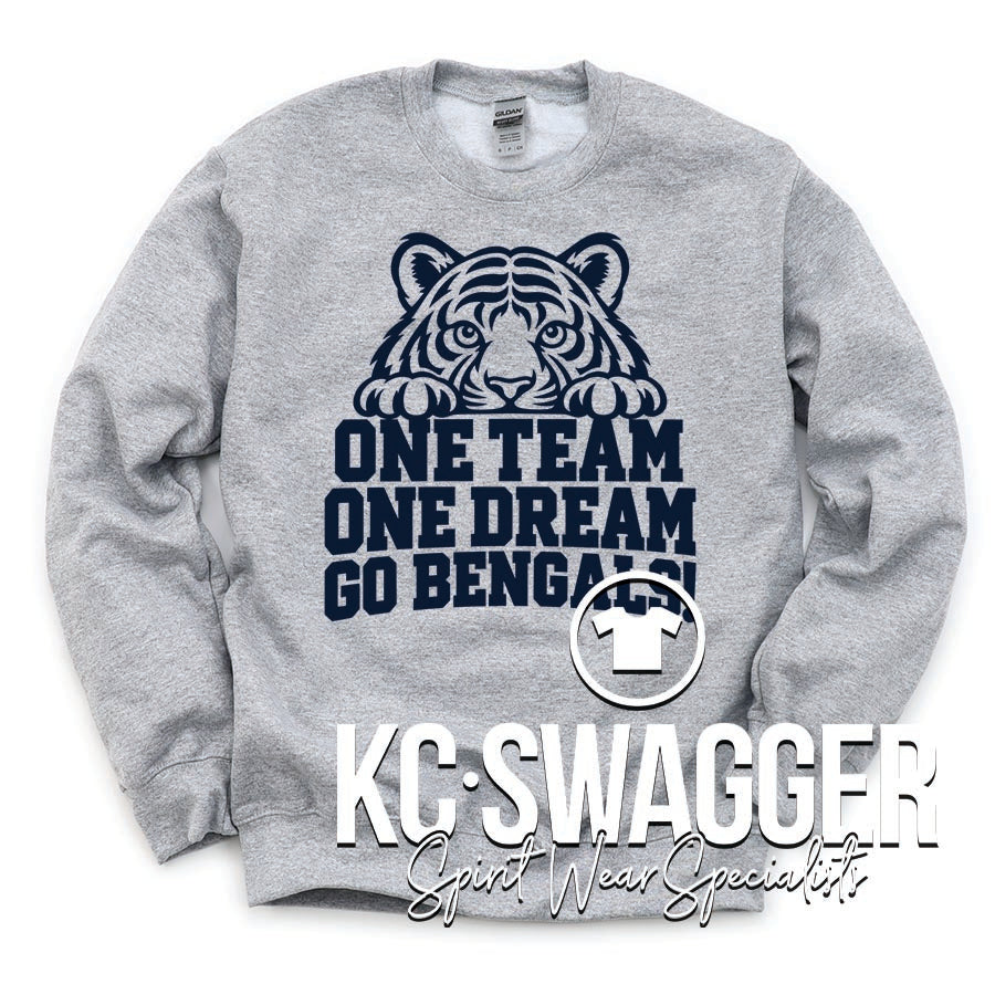 MLE BENGALS ATHLETIC HEATHER PORT AND CO SWEATSHIRT