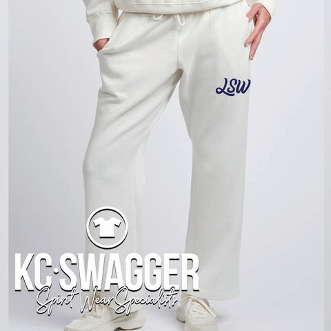 LSW CHEER LINEN ENZA LADIES WIDE LEG SWEATPANTS