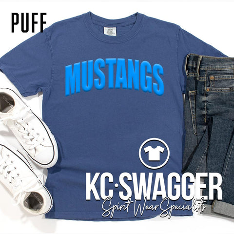 FSE MUSTANGS CHINA BLUE COMFORT COLORS TEE