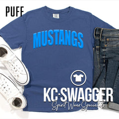 FSE MUSTANGS CHINA BLUE COMFORT COLORS TEE