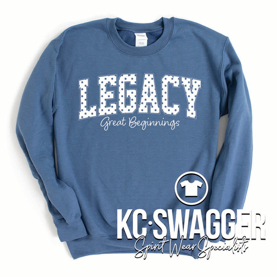 GREAT BEGINNINGS INDIGO BLUE GILDAN SWEATSHIRT
