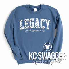 GREAT BEGINNINGS INDIGO BLUE GILDAN SWEATSHIRT