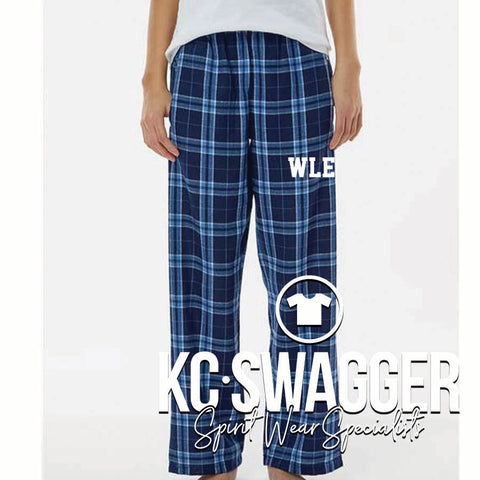 WLE BEARS NAVY AND CO BLUE BOXERCRAFT FLANNEL PANTS