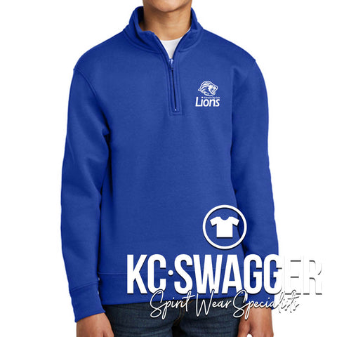 KC EAST LIONS ROYAL PORT AND CO QUARTER ZIP