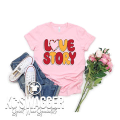LOVE STORY PINK TEE - youth & toddler