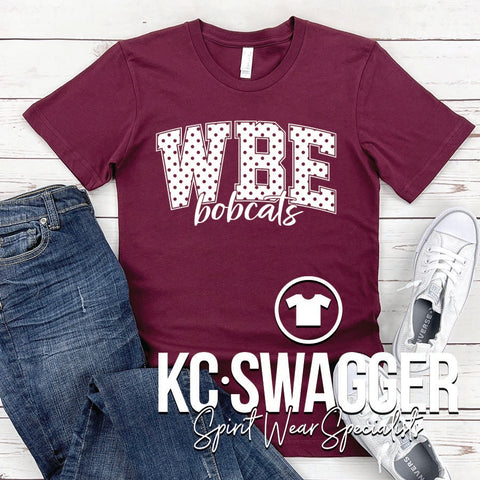 WBE BOBCATS MAROON BELLA CANVAS TEE