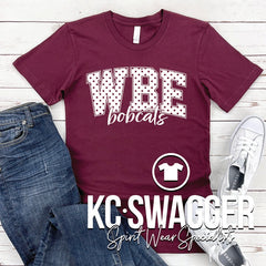 WBE BOBCATS MAROON BELLA CANVAS TEE