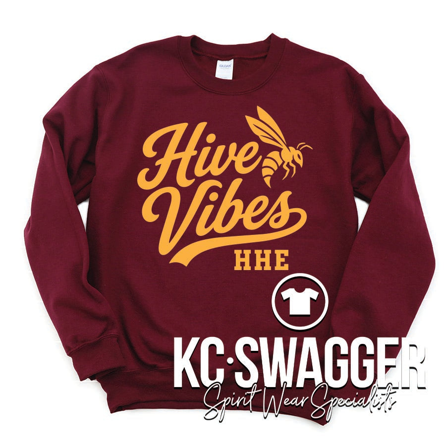 HHE HORNETS MAROON PORT AND CO SWEATSHIRT