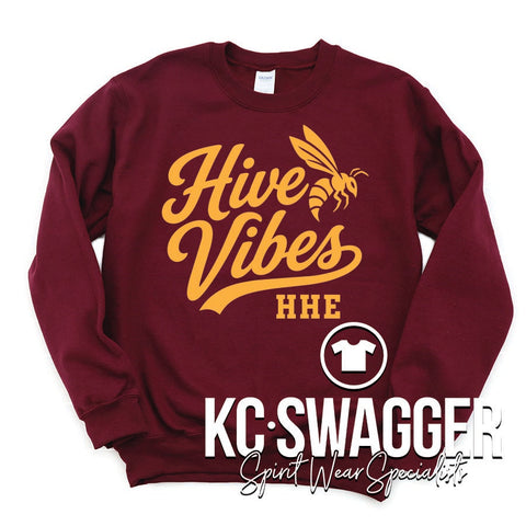 HHE HORNETS MAROON PORT AND CO SWEATSHIRT