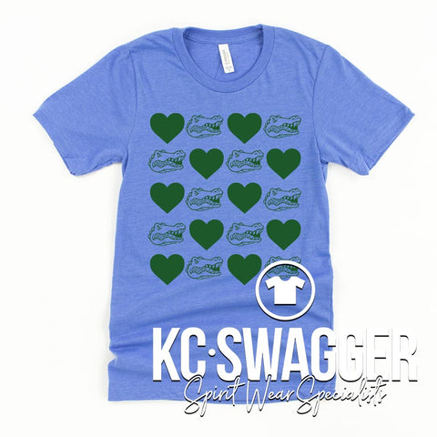DWMS GATORS HEATHER CO BLUE BELLA CANVAS TEE