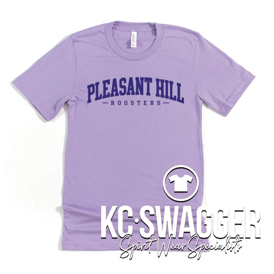 PH ROOSTERS DARK LAVENDER BELLA CANVAS TEE