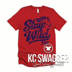 PBE MUSTANGS RED BELLA CANVAS TEE