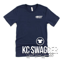 LSW SOFTBALL NAVY BELLA CANVAS TEE