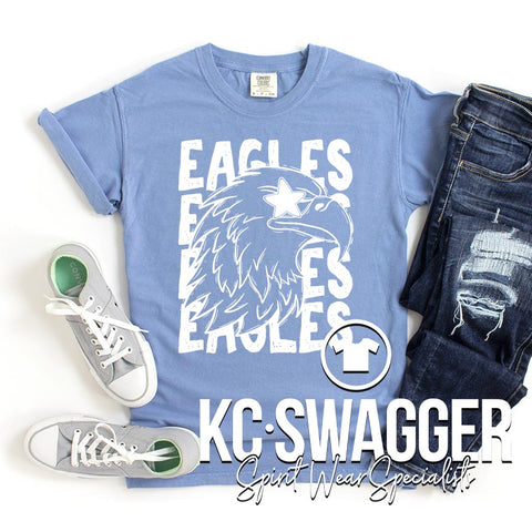 SKYWAY EAGLES WASHED DENIM COMFORT COLORS TEE