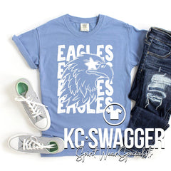 SKYWAY EAGLES WASHED DENIM COMFORT COLORS TEE