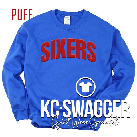 SIXERS BASKETBALL ROYAL GILDAN SWEATSHIRT