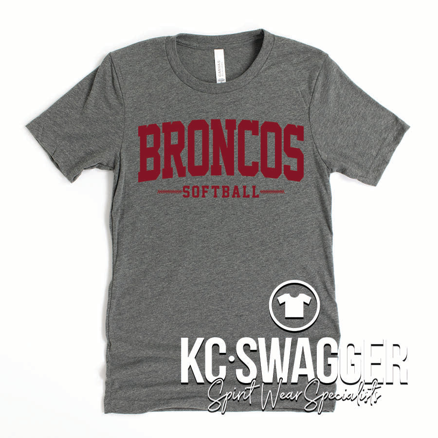 LSN SOFTBALL DEEP HEATHER BELLA CANVAS TEE
