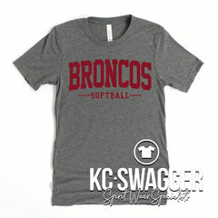 LSN SOFTBALL DEEP HEATHER BELLA CANVAS TEE