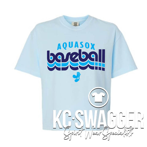AQUASOX BASEBALL CHAMBRAY COMFORT COLORS CROP