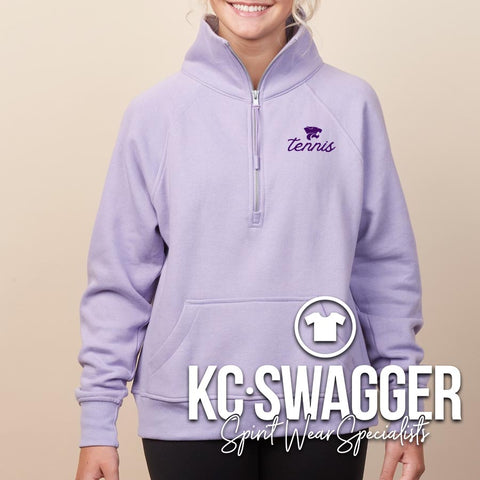 BSHS GIRLS TENNIS ORCHID LADIES HALF ZIP