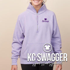 BSHS GIRLS TENNIS ORCHID LADIES HALF ZIP