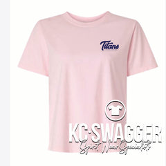 LSW CHEER PINK BELLA CANVAS LADIES GARMENT-DYED TEE