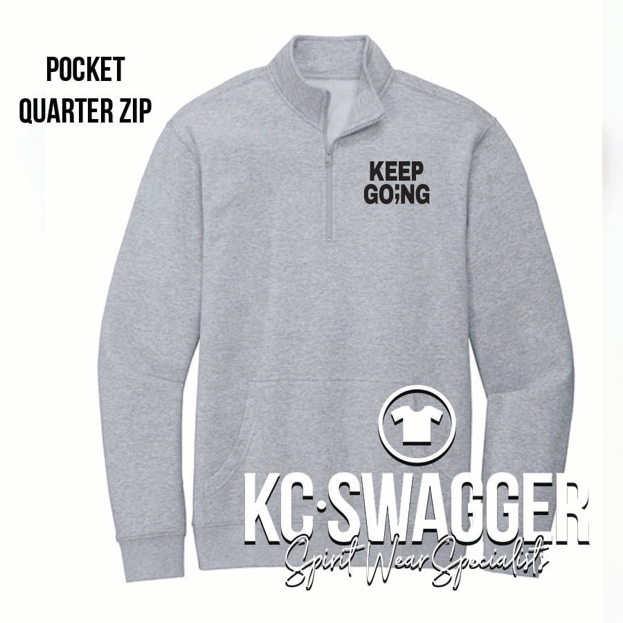 ISD COUNSELORS LIGHT HEATHER GRAY DISTRICT UNISEX FLEECE QUARTER ZIP