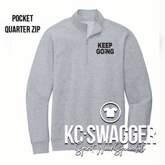 ISD COUNSELORS LIGHT HEATHER GRAY DISTRICT UNISEX FLEECE QUARTER ZIP
