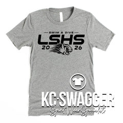 LSHS BOYS SWIM AND DIVE ATHLETIC HEATHER BELLA CANVAS TEE