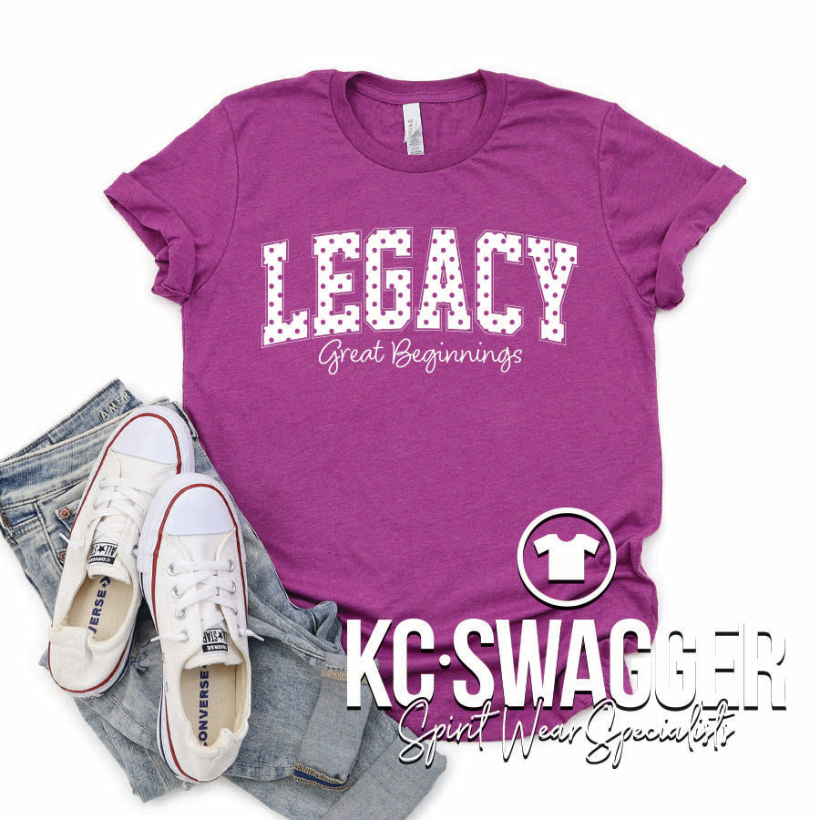 GREAT BEGINNINGS HEATHER MAGENTA BELLA CANVAS TEE